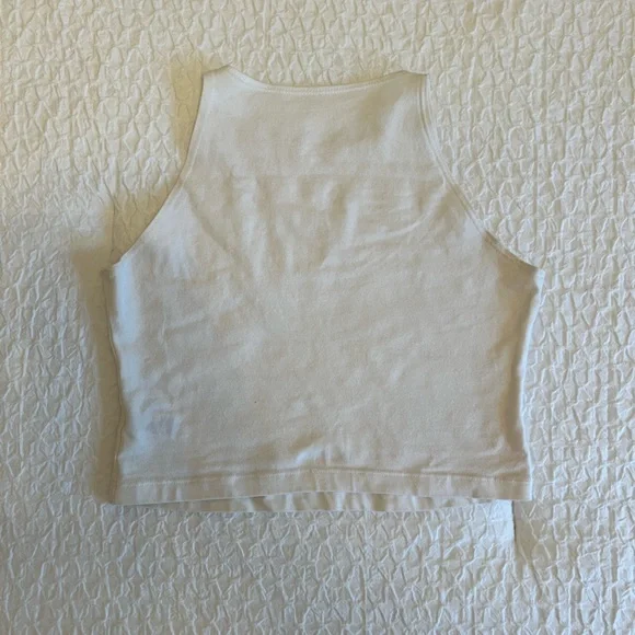 American apperal white cropped tank top (Medium) - Picture 2 of 6